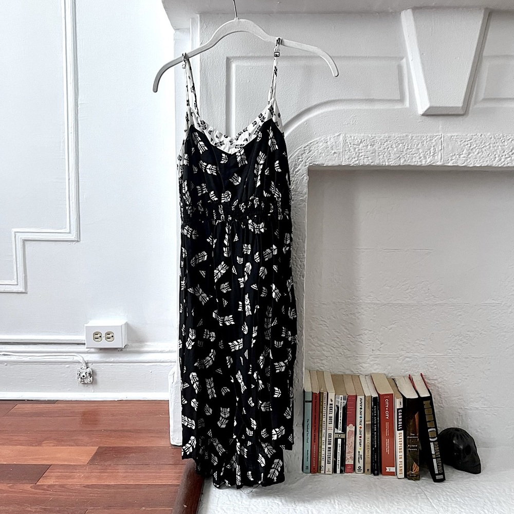 Xhilaration Black/White Dress with Pockets